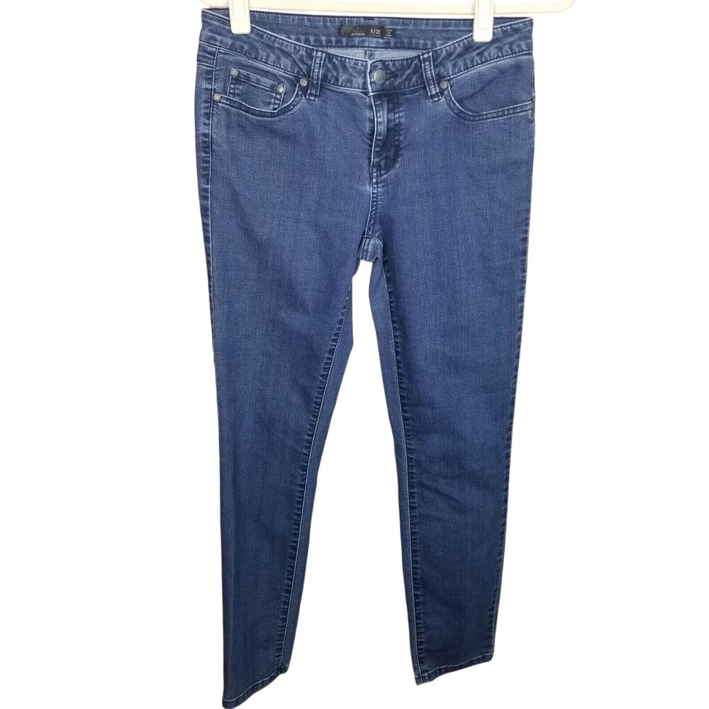 Prana Womens Skinny Ankle Jeans Size 6/28 Casual Stretch Blue Denim Pants